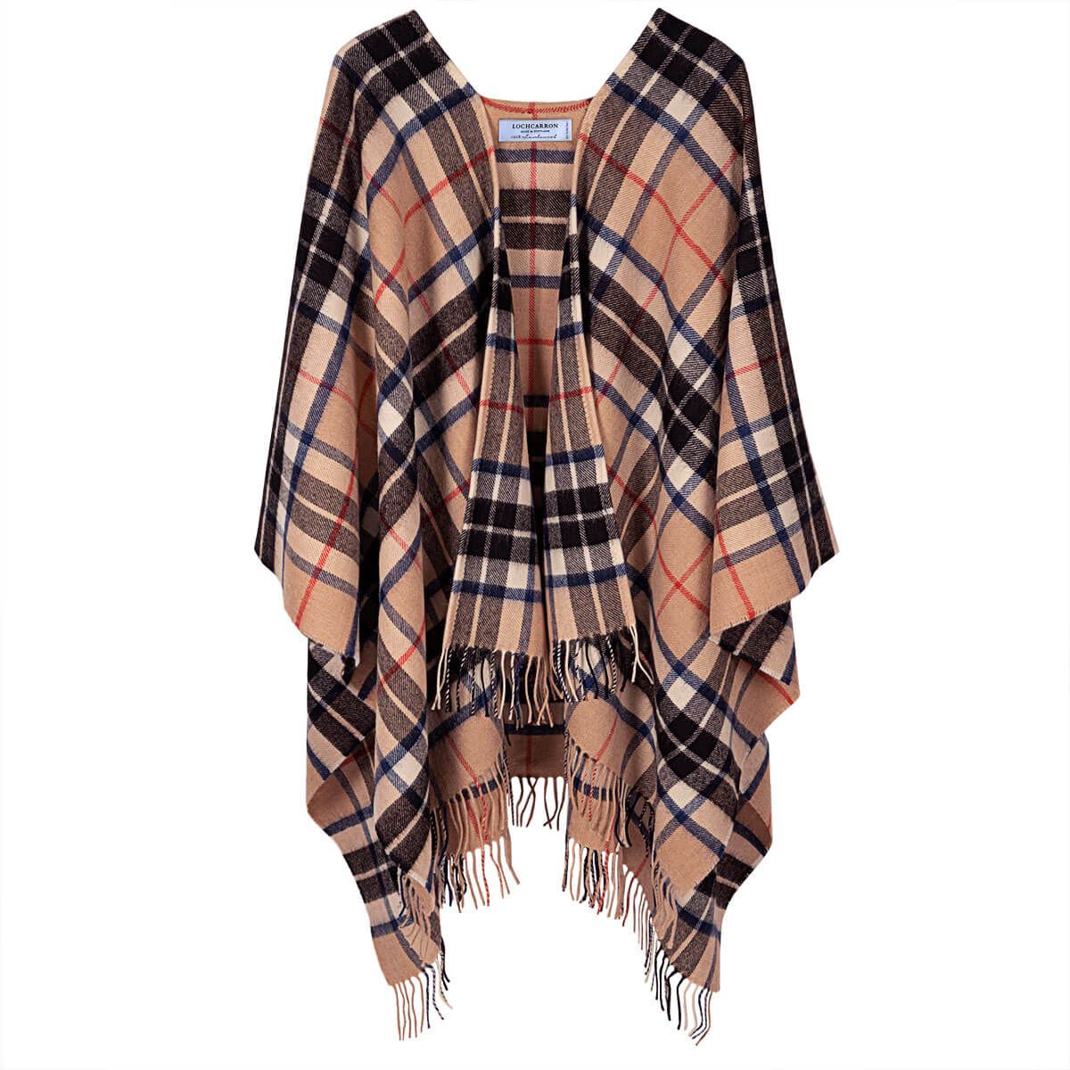 Lambswool Serape Thomson Camel Modern Tartan